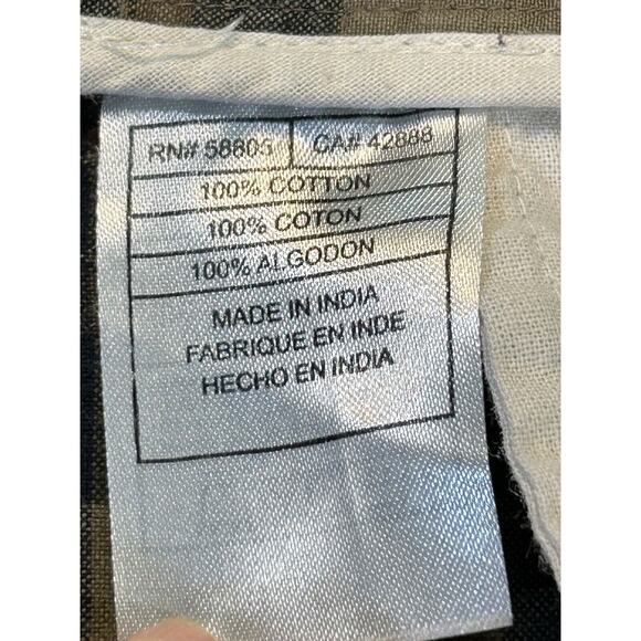 Men's Cargo Shorts Size 56 10" Inseam 100% Cotton Plaid Preppy Academia - Picture 6 of 11